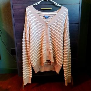 Modcloth cardigan. Size XL. Color Mauve/Cream.